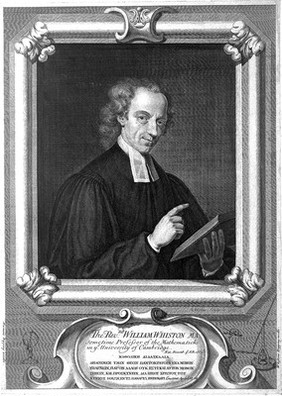 William Whiston. Line engraving by G. Vertue, 1720.