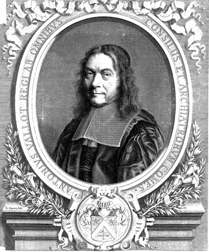 Antoine Vallot. Line engraving by J. Grignon.