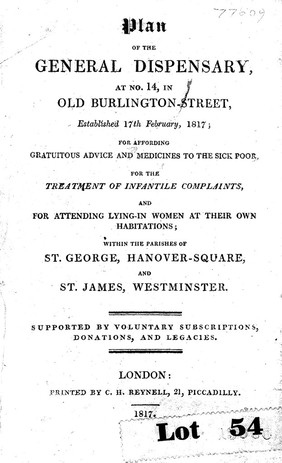 London General Dispensary.....to the sick poor.