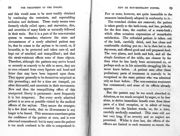 The treatment of the insane without mechanical restraints / by John Conolly.