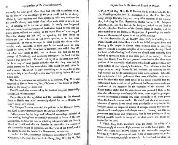 The public health a public question. First report of the Metropolitan Sanitary Association on the chief evils affecting the sanitary condition of the metropolis, with suggestions for their removal; and containing the proceedings of the public meeting held at Freemason's Hall, Feb. 6th, 1850.