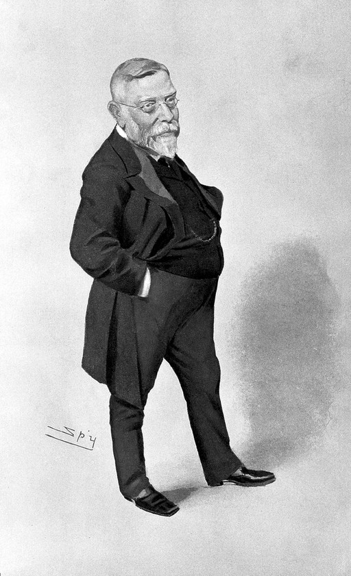 Caricature of Sir Thomas Barlow.