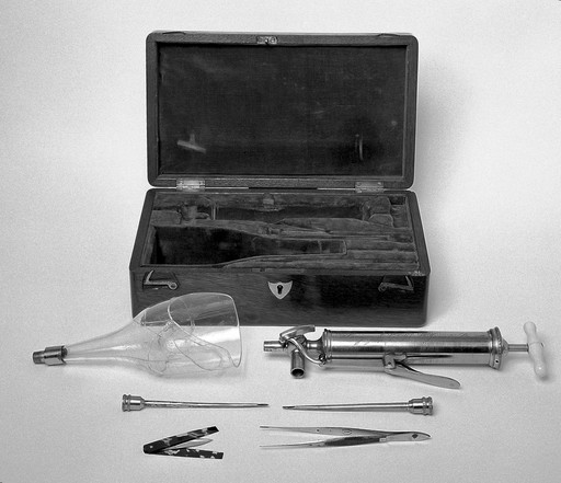 Photograph: blood-transfusion apparatus