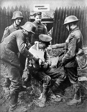 view World War One: photograph of wounded.