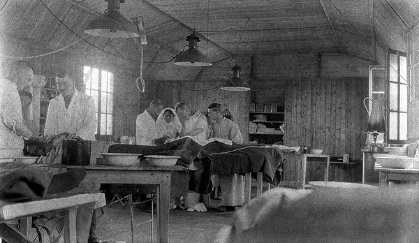 World War One: operating theatre behind the Somme front