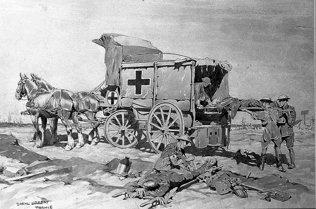 World War One: transportation of the wounded