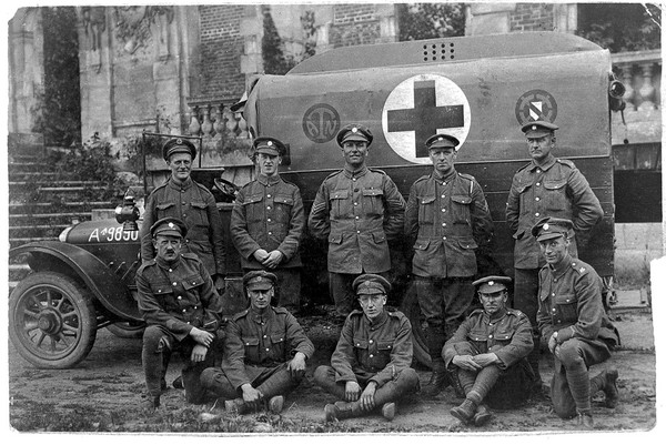 World War One: Aldershot photograph; ambulance