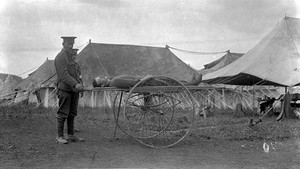 view World War One: Brook-McCormack wheeled stretcher carrier.