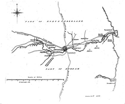 Map of Newcastle.