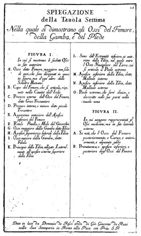 Anatomia per uso et intelligenza del disegno ricercata non solo su gl'ossi, e muscoli del corpo humano; ma dimostrata ancora su le statue antiche più insigni di Roma. Delineata in più tavole con tutte le figure in varie faccie, e vedute / Per istudio della Regia Academia de Francia Pittura e Scultura sotto la direzzione di Carlo Errard gia direttore di essa in Roma. Preparata su'i cadaveri dal dottor Bernardino Genga ... Con le spiegazioni et indice del Sigr. canonico Gio. Maria Lancisi.