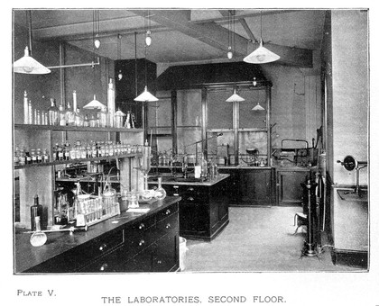 Laboratory 2nd floor, Wellcome Chemical Research Laboratories. 19th C