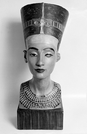 Figure of Ancient Egyptian, Nefertiti, wife of King Akhenaton, 18th dynasty.