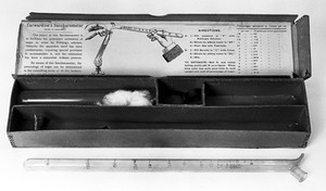 view Carwardine's Saccharometer.Used to facilitate the quantative estimation of sugar in urine by Fehling's solution.