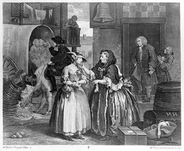 The works of William Hogarth, from the original plates restored by James Heath ... with the addition of many subjects not before collected: to which are prefixed, a biographical essay on the genius and productions of Hogarth, and explanations of the subjects of the plates / by John Nichols.