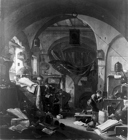 Alchemist in his laboratory, by Thomas Wyck.
