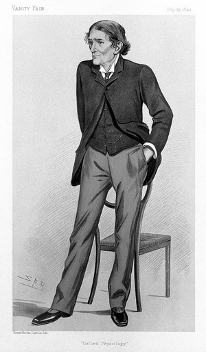 view Caricature of Sir J.S. Burdon-Sanderson, caption "Oxford Physiology"