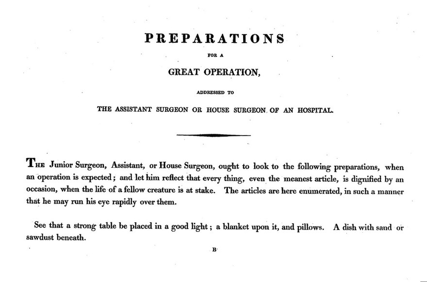 page 1 "Illustrations of the Great Operations of Surgery", 1820