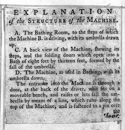 Explanation of sea-bathing machine