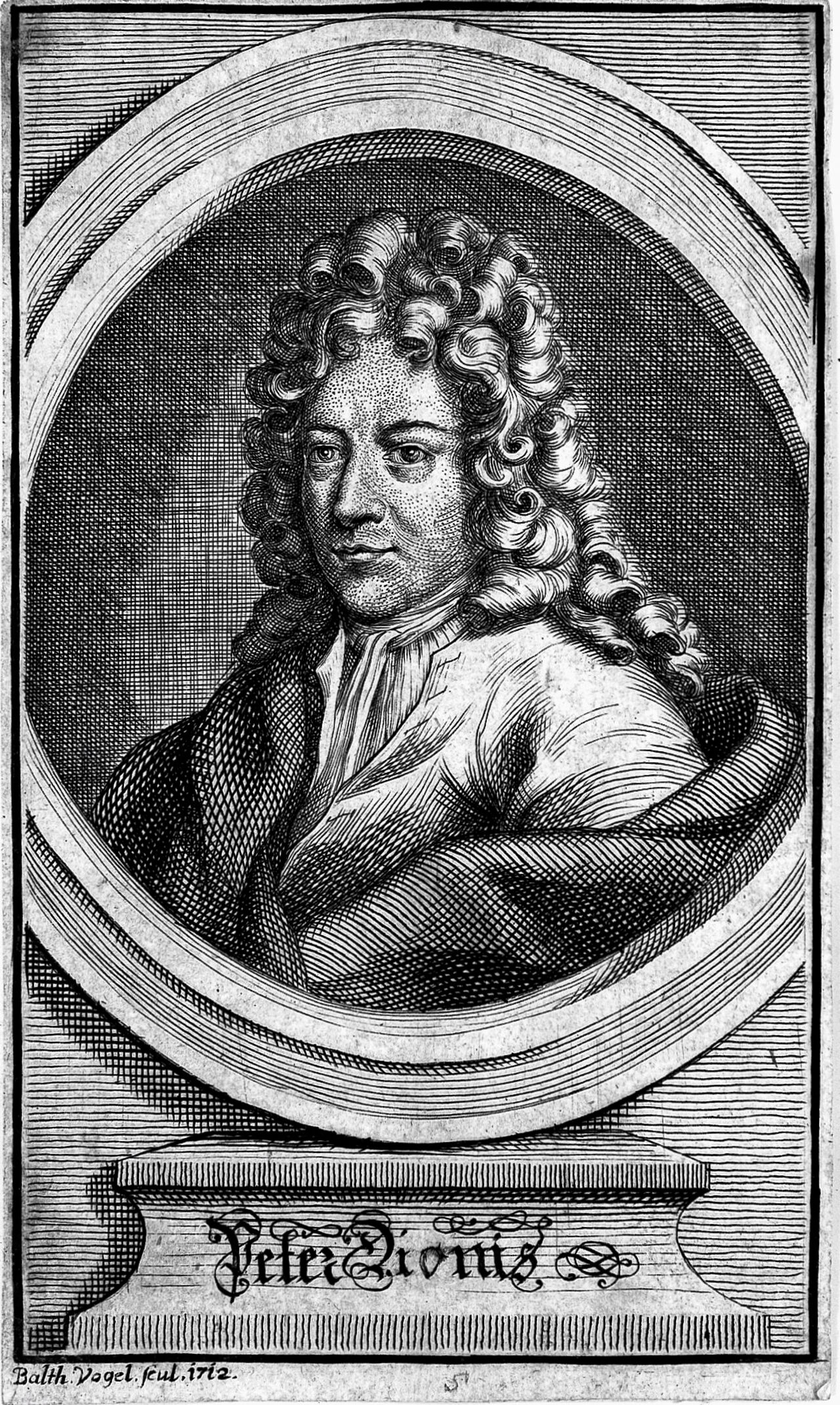 Pierre Dionis. Line engraving by B. Vogel, 1712., by Bernhard Vogel