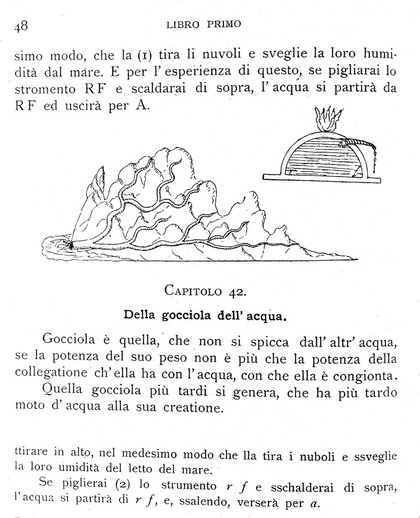 Sketches of hydrostatics after L. da Vinci