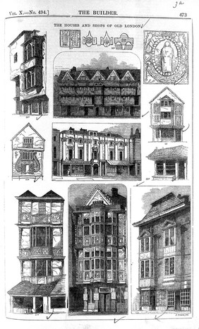 The houses and shops of old London. Old London, volume I, page 3a.