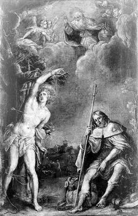 M0000802: God the Father and Saint Sebastian with Saint Roch