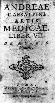 Artis medicae liber VII[-VIII] De morbis ventris / Andreae Caesalpini.