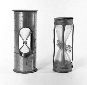 view 2 Brass hourglasses