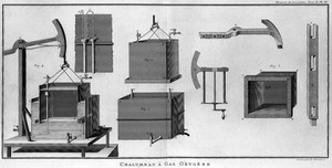 view Lavoisier. Apparatus for controlling oxygen under pressure. 18th C