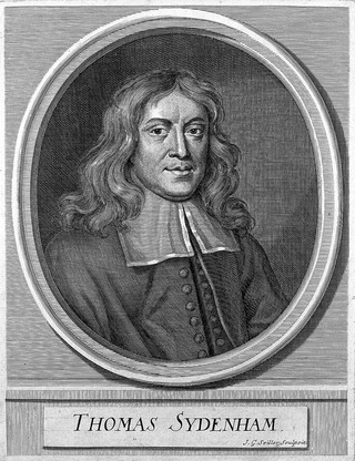 Thomas Sydenham. Line engraving by J. G. Seiller, 1716, after Mary Beale, 1672.
