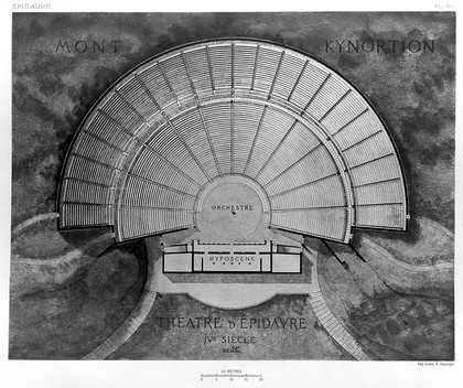 Reconstruction: plan of the theatre at Epidaurus