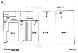 view Photograph of store at Enfield, ground plan