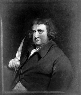 Erasmus Darwin. Colour mezzotint by J. R. Smith, 1797, after J. Wright.