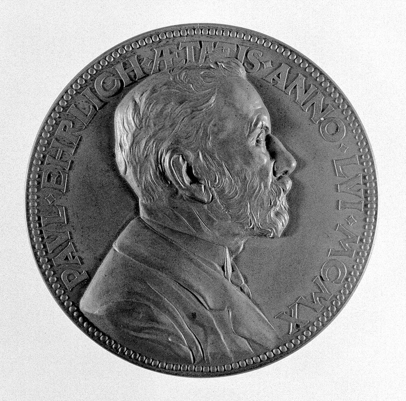 Medallion in honour of Paul Ehrlich (18541915) recto portrait of