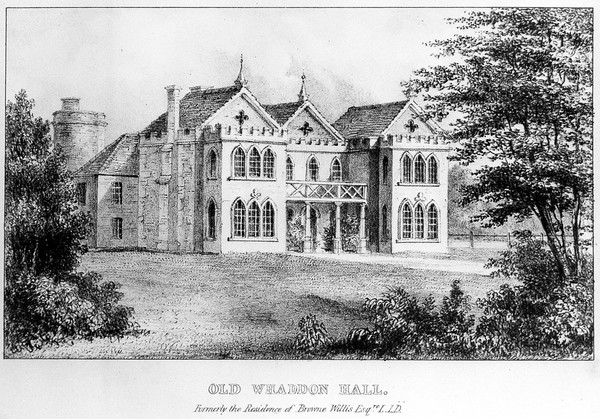 Old Whaddon Hall, Bucks., seat of Browne Willis, grandson of Thomas Willis.