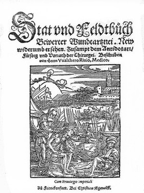 Stat und Feldtbüch bewerter Wundtartznei. New widerumb ersehen. Zusampt dem Antidotari, Fürsorg und Vorrath der Chirurgei. Beschriben von Herrn Walthero Rivio / [Walther Hermann Ryff].