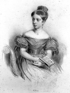 Queen Victoria as a young woman, by F.W. Wilkin