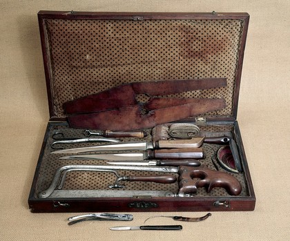 A case of amputation instruments, circa 1750 - 1800.