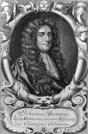 John Browne. Line engraving by R. White, 1684.