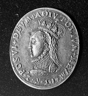 view Medallion for Elizabeth I's recovery from small pox