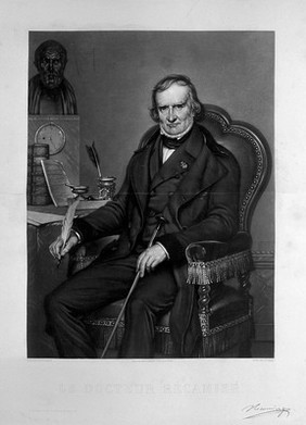 Joseph Claude Anthelme Récamier. Mezzotint by A.F. Girard, 1853, after J. B. Paulin-Guérin.