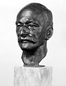 Bronze bust of Max Neuburger