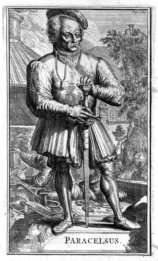 Line engraving: portrait of Paracelsus