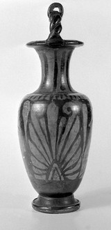 Ancient Graeco-Italian ceramic; campanian bail-amphora