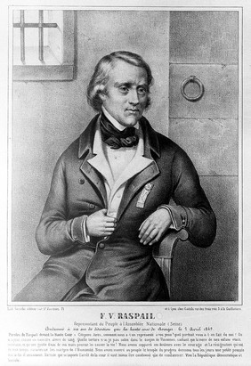 François Vincent Raspail. Lithograph, 1849.