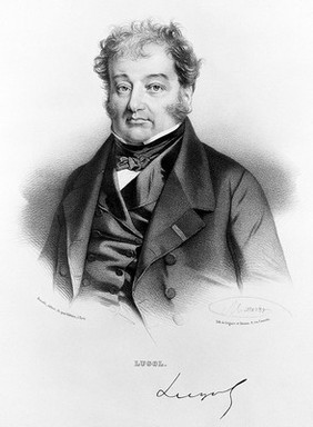 Jean Guillaume Lugol. Lithograph by N. E. Maurin.