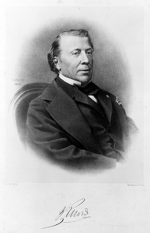 view Philippe Ricord. Lithograph by J.B.A. Lafosse, 1865, after P. Petit.