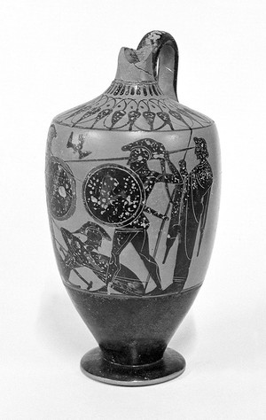 view Graeco Italian ceramic; attic b/f lekythos