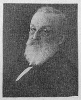 Portrait of Rudolph Boehm, head and shoulders.