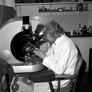 John Young in his room at the Wellcome Institute, London